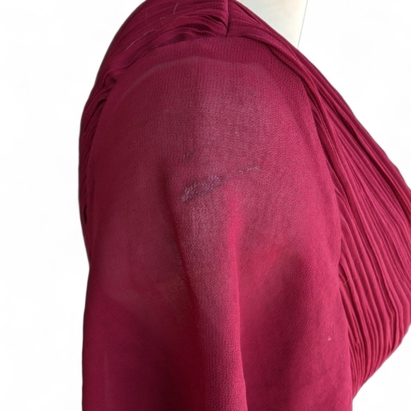 Brand New Chiffon Double V Neck Flared Sleeve Floor Length Evening Dress / Gown - Picture 9 of 13